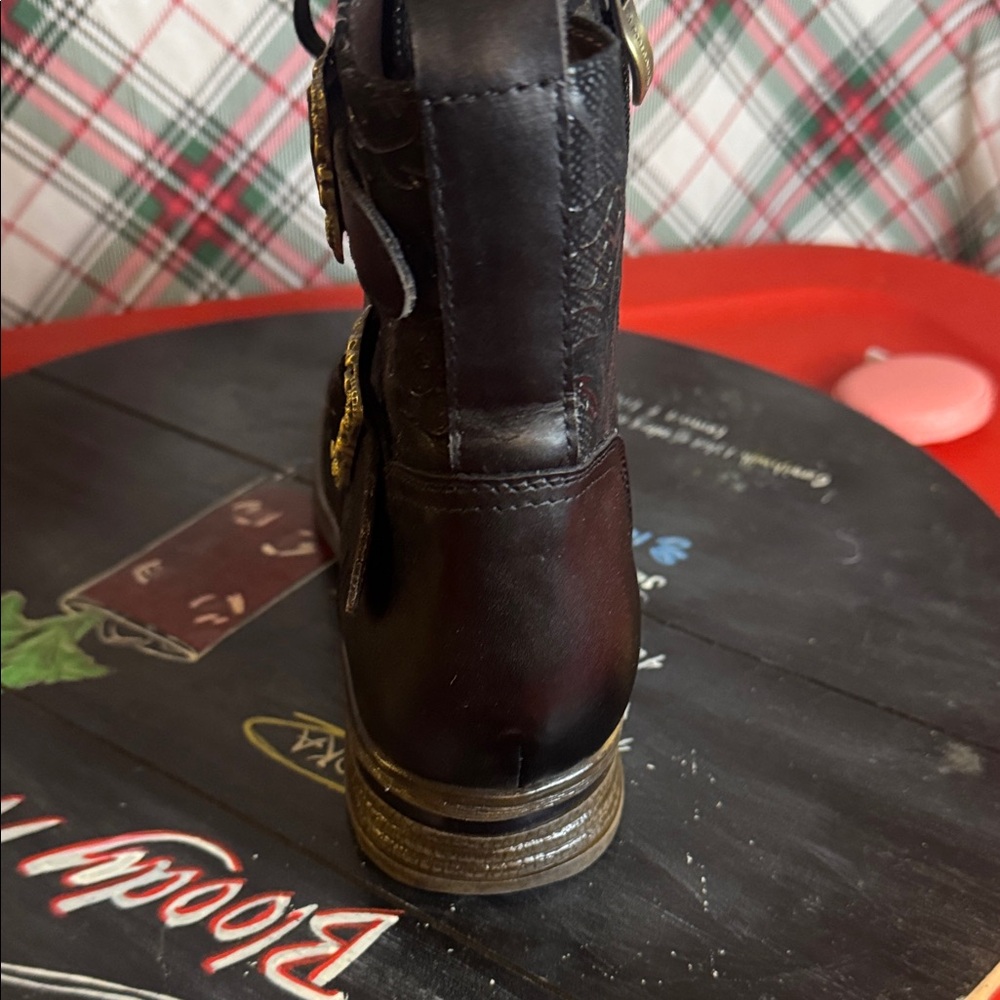 Black Lace-Up Ankle Boots - Picture 6 of 11